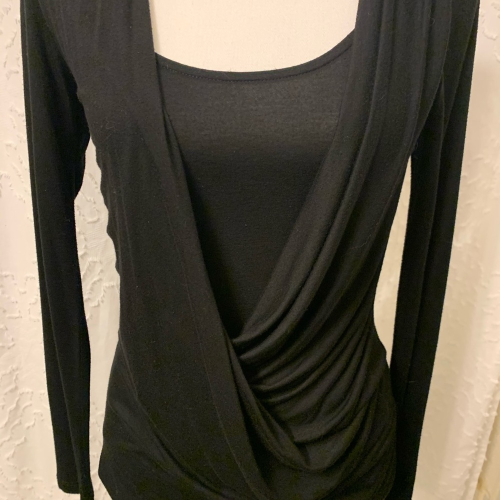 Velvet brand black long sleeve size petite